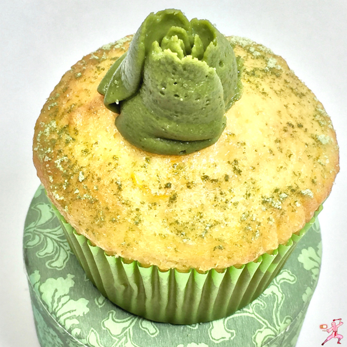 Japanese matcha green tea easy recipe frosting cake orange 