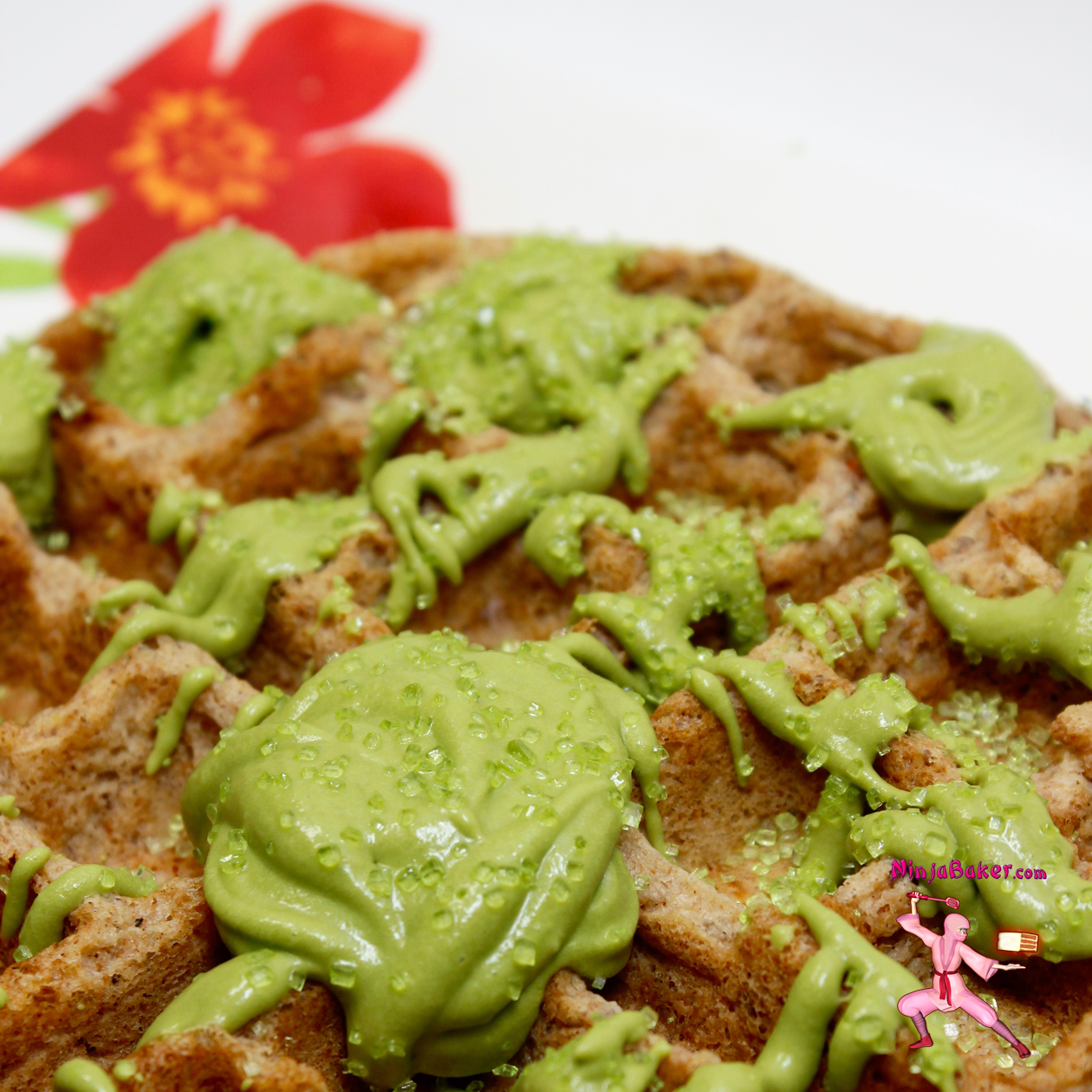 #vegan #waffles #Japanese #matcha #coconutcream 